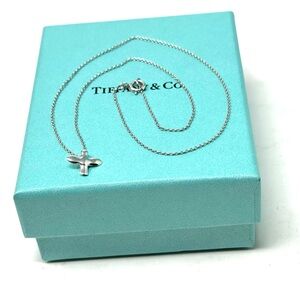 Authentic Tiffany & CO. Vintage Mini  Dove Pendant Necklace.
